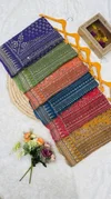 VK 4500 Chinnon Katdana And Real Mirror Work Saree
